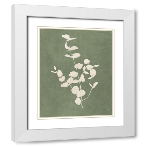 Botanical Study II Forest Green White Modern Wood Framed Art Print with Double Matting by Purinton, Julia