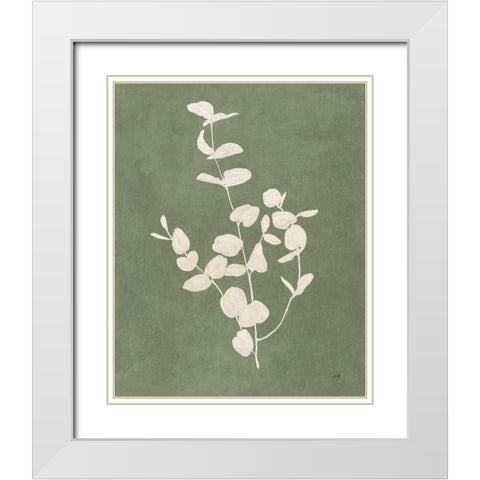 Botanical Study II Forest Green White Modern Wood Framed Art Print with Double Matting by Purinton, Julia