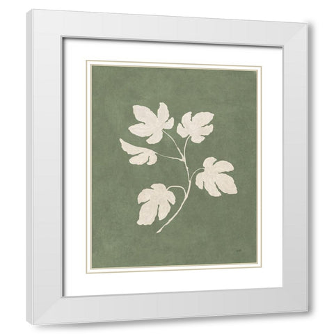 Botanical Study III Forest Green White Modern Wood Framed Art Print with Double Matting by Purinton, Julia
