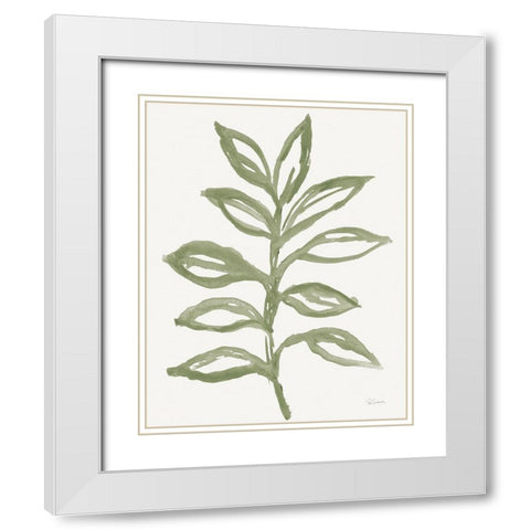 Nature in Sage II White Modern Wood Framed Art Print with Double Matting by Schlabach, Sue