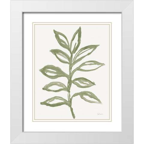 Nature in Sage II White Modern Wood Framed Art Print with Double Matting by Schlabach, Sue