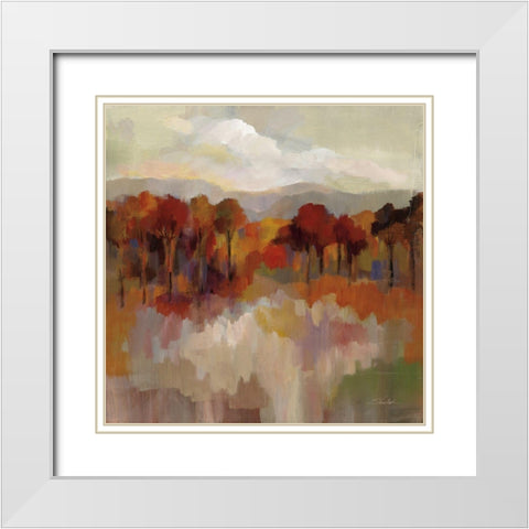 Riverbank White Modern Wood Framed Art Print with Double Matting by Vassileva, Silvia