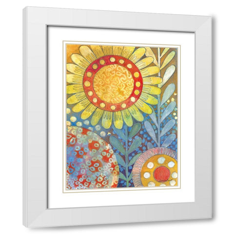 Summer Profusion I White Modern Wood Framed Art Print with Double Matting by Lovell, Kathrine