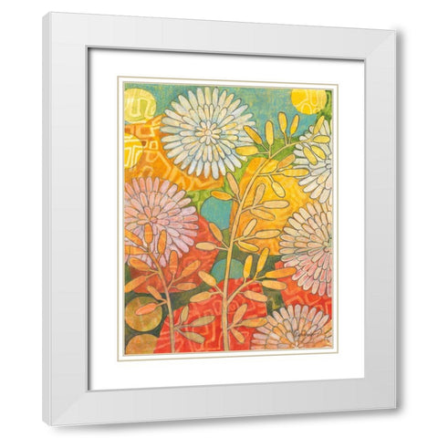 Summer Profusion II White Modern Wood Framed Art Print with Double Matting by Lovell, Kathrine
