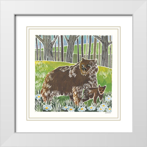 Wild Woodland III White Modern Wood Framed Art Print with Double Matting by Lovell, Kathrine