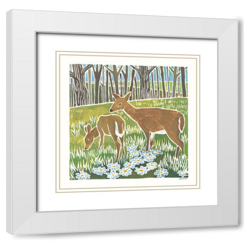 Wild Woodland IV White Modern Wood Framed Art Print with Double Matting by Lovell, Kathrine