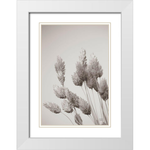 Wistful BW White Modern Wood Framed Art Print with Double Matting by Larson, Nathan