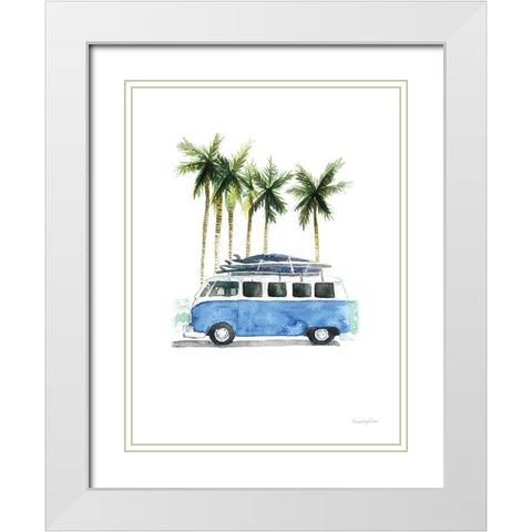 Surf Days II No Words Crop White Modern Wood Framed Art Print with Double Matting by Charro, Mercedes Lopez