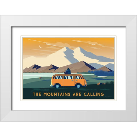 Wild Adventure I White Modern Wood Framed Art Print with Double Matting by Escalante, Omar