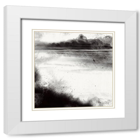 Misty Landscape I White Modern Wood Framed Art Print with Double Matting by Tavoletti, Anne