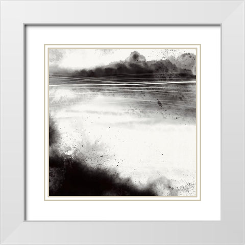 Misty Landscape I White Modern Wood Framed Art Print with Double Matting by Tavoletti, Anne