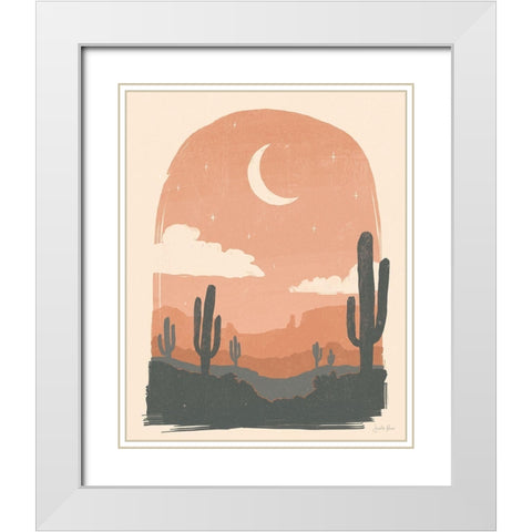 Desert II White Modern Wood Framed Art Print with Double Matting by Penner, Janelle