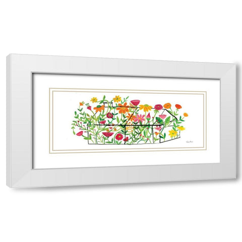 Greenhouse Blooming II White Modern Wood Framed Art Print with Double Matting by Zaman, Farida