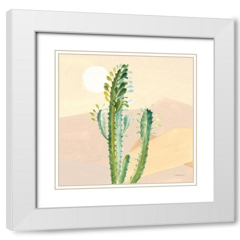 Desert Greenhouse II White Modern Wood Framed Art Print with Double Matting by Nai, Danhui