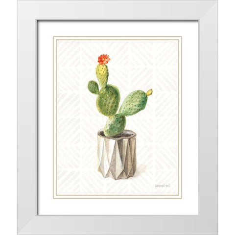 Desert Greenhouse XII White Modern Wood Framed Art Print with Double Matting by Nai, Danhui