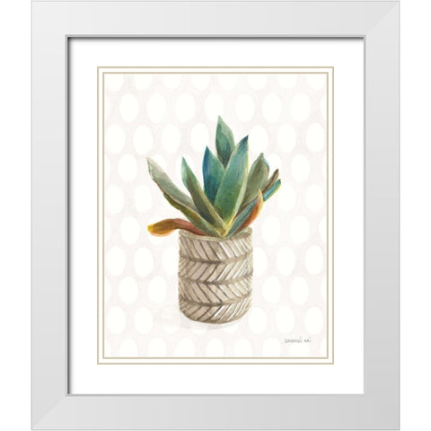 Desert Greenhouse XIII White Modern Wood Framed Art Print with Double Matting by Nai, Danhui