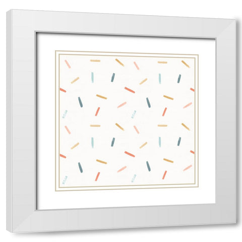 Under the Sea Pattern XV White Modern Wood Framed Art Print with Double Matting by Marshall, Laura