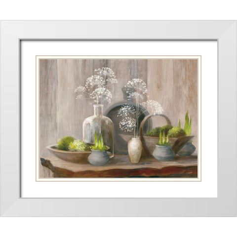 Rustic Elegance I White Modern Wood Framed Art Print with Double Matting by Purinton, Julia