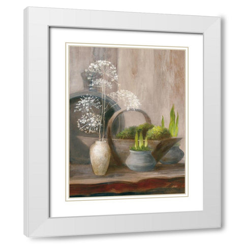 Rustic Elegance I White Modern Wood Framed Art Print with Double Matting by Purinton, Julia