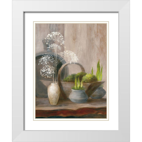 Rustic Elegance I White Modern Wood Framed Art Print with Double Matting by Purinton, Julia