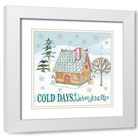 Holiday Trimmings V White Modern Wood Framed Art Print with Double Matting by Tavoletti, Anne