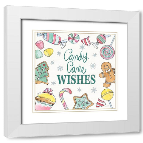 Holiday Trimmings VII White Modern Wood Framed Art Print with Double Matting by Tavoletti, Anne