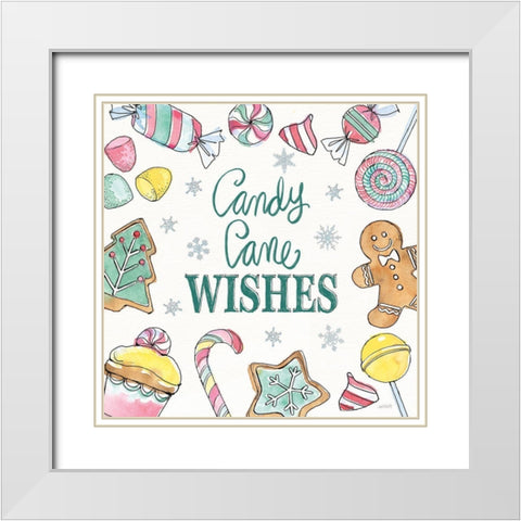 Holiday Trimmings VII White Modern Wood Framed Art Print with Double Matting by Tavoletti, Anne