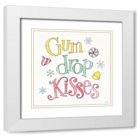 Holiday Trimmings IX White Modern Wood Framed Art Print with Double Matting by Tavoletti, Anne