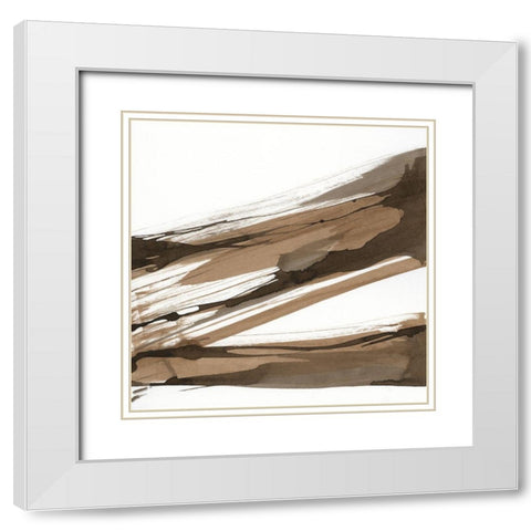 Almost Stripes I White Modern Wood Framed Art Print with Double Matting by Paschke, Chris