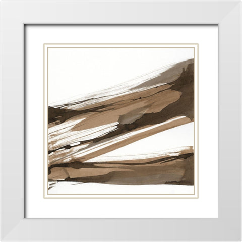 Almost Stripes I White Modern Wood Framed Art Print with Double Matting by Paschke, Chris