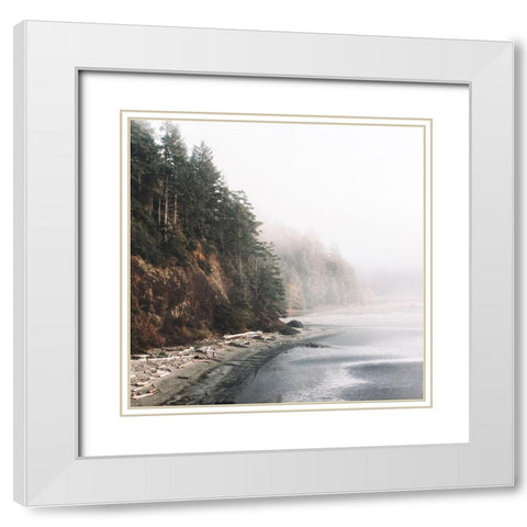 Salt Creek III Color White Modern Wood Framed Art Print with Double Matting by Marshall, Laura