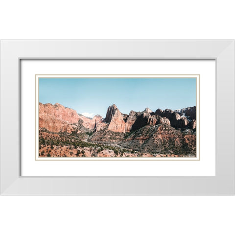 Kolob Canyons II Color White Modern Wood Framed Art Print with Double Matting by Marshall, Laura