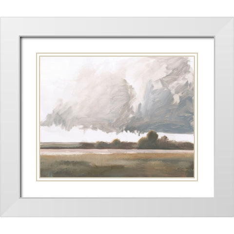 Big Sky White Modern Wood Framed Art Print with Double Matting by Wiens, James