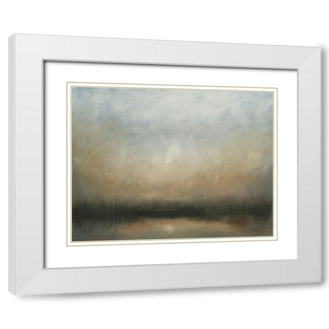 Evening Landscape White Modern Wood Framed Art Print with Double Matting by Wiens, James