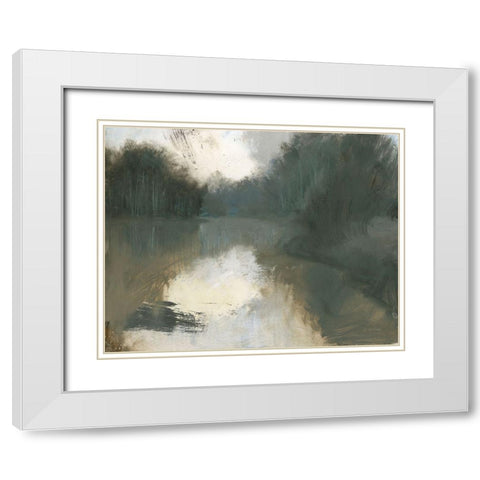 Moody Landscape White Modern Wood Framed Art Print with Double Matting by Wiens, James