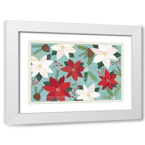 Mod Holiday I White Modern Wood Framed Art Print with Double Matting by Charron, Veronique