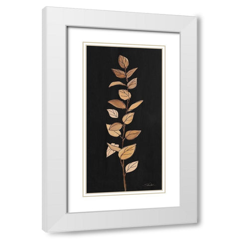 Farm Branch II on Black White Modern Wood Framed Art Print with Double Matting by Vassileva, Silvia