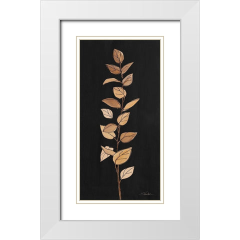 Farm Branch II on Black White Modern Wood Framed Art Print with Double Matting by Vassileva, Silvia