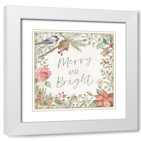 Woodland Christmas II White Modern Wood Framed Art Print with Double Matting by Vassileva, Silvia