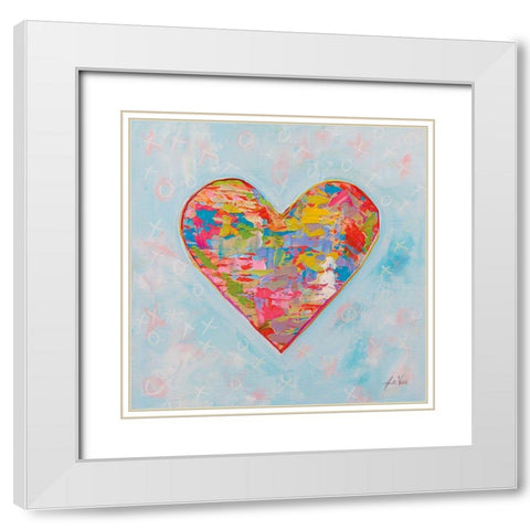 First Love White Modern Wood Framed Art Print with Double Matting by Vertentes, Jeanette