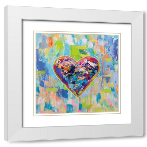 Love After Heartbreak White Modern Wood Framed Art Print with Double Matting by Vertentes, Jeanette