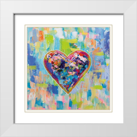 Love After Heartbreak White Modern Wood Framed Art Print with Double Matting by Vertentes, Jeanette