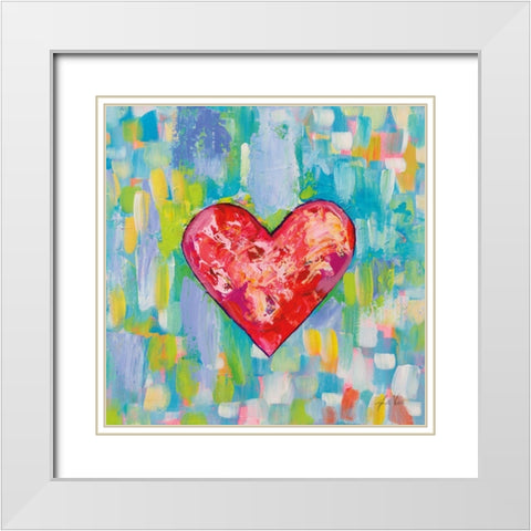 True Love White Modern Wood Framed Art Print with Double Matting by Vertentes, Jeanette