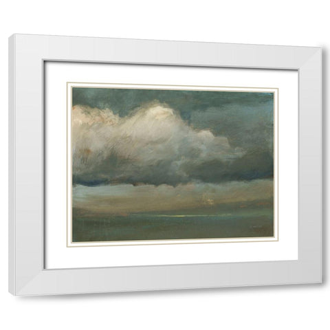 Gathering Storm White Modern Wood Framed Art Print with Double Matting by Wiens, James