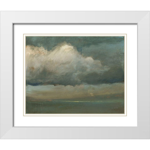 Gathering Storm White Modern Wood Framed Art Print with Double Matting by Wiens, James