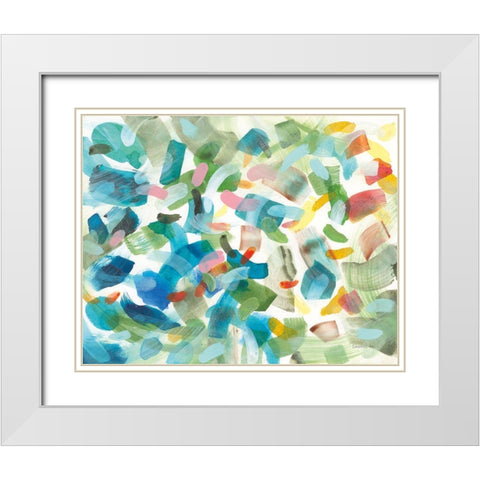 Life of Color I White Modern Wood Framed Art Print with Double Matting by Nai, Danhui