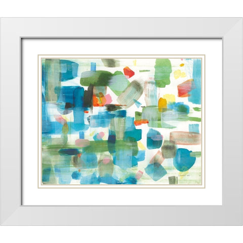 Life of Color II White Modern Wood Framed Art Print with Double Matting by Nai, Danhui