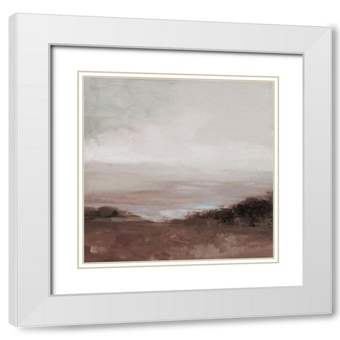 Glowing Valley Brown White Modern Wood Framed Art Print with Double Matting by Purinton, Julia