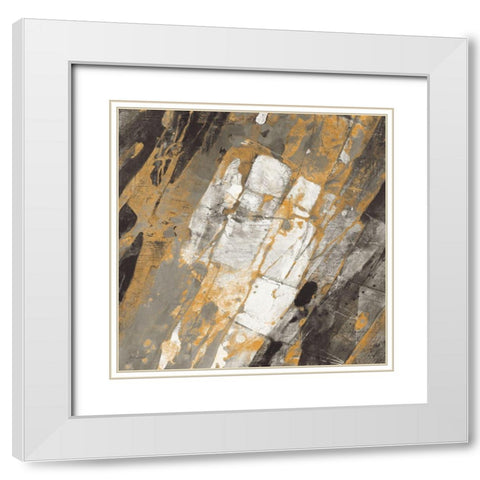 Hot Lava Autumn White Modern Wood Framed Art Print with Double Matting by Hristova, Albena