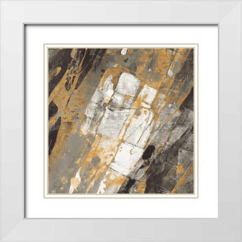 Hot Lava Autumn White Modern Wood Framed Art Print with Double Matting by Hristova, Albena